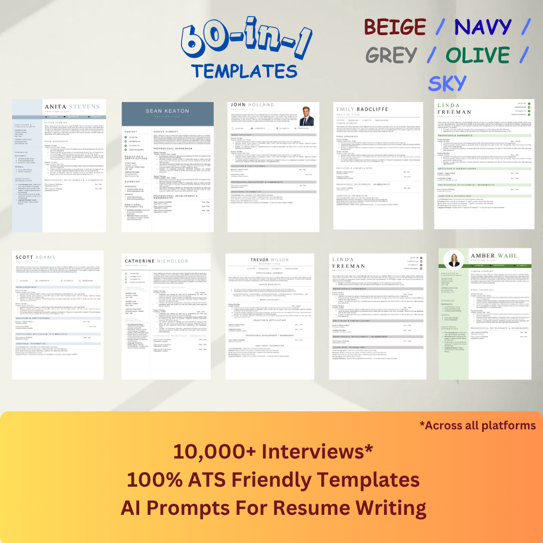 Resume template preview